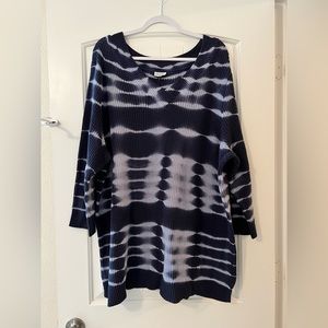 NWT Tie Dye Avenue V neck Knit Sweater